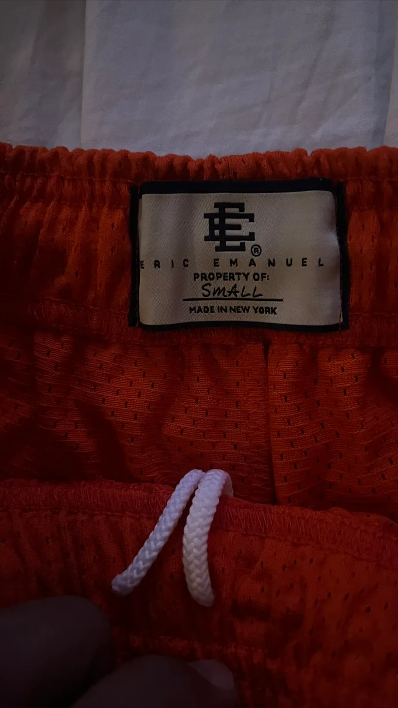 Eric Emanuel Orange Shorts - Size Small image indicator(2)