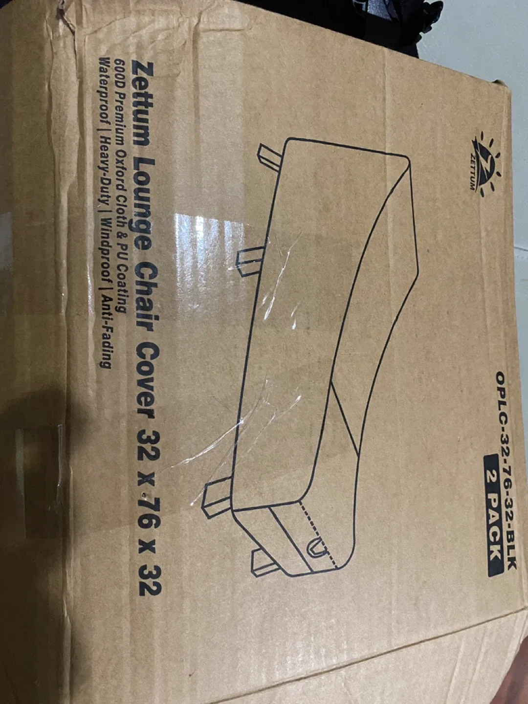 Zettum 600D Premium Lounge Chair Cover - 76"x32"x32" image indicator(6)