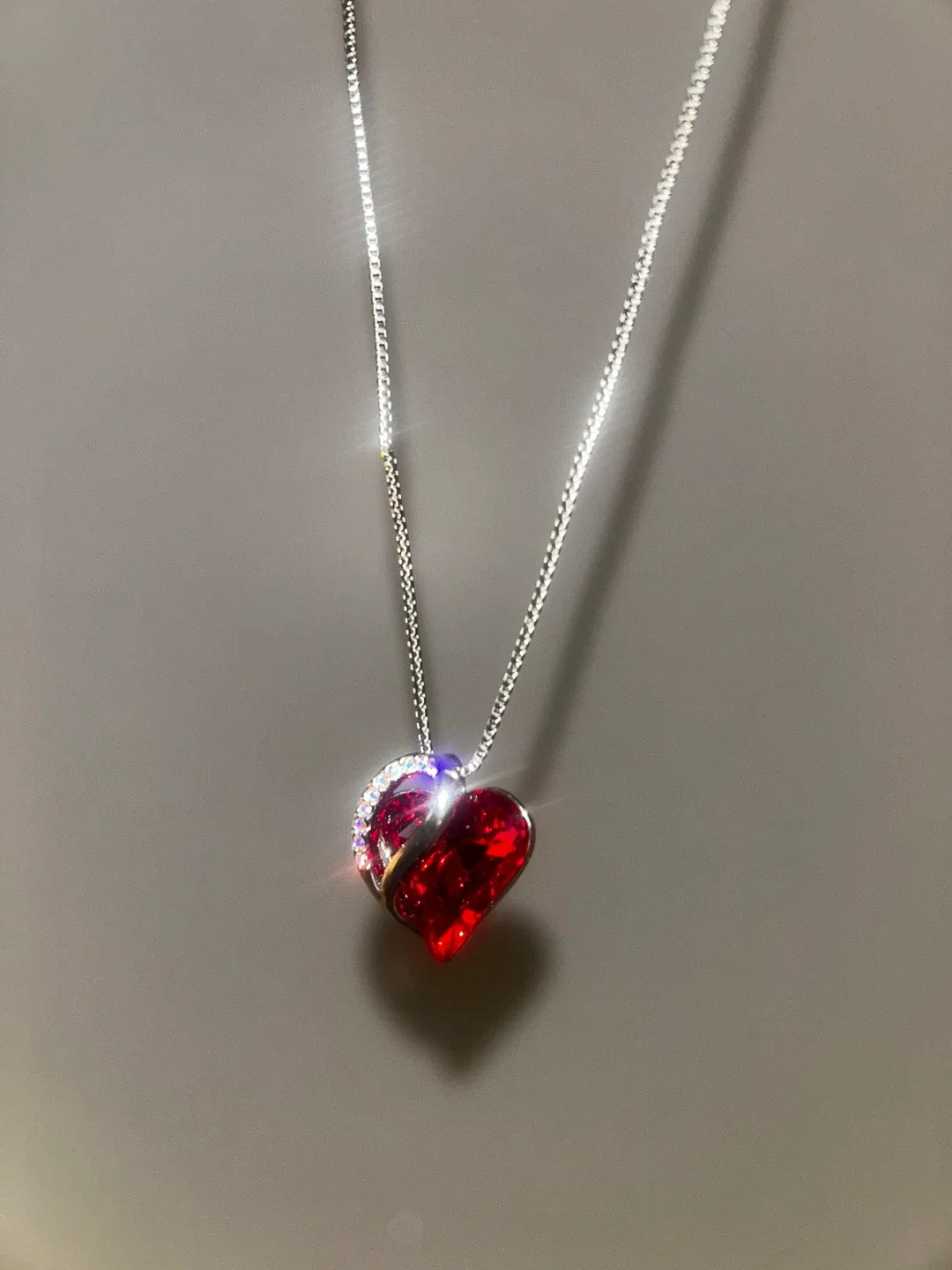 Red Leafael Infinity Love Heart Pendant Necklace thumbnail