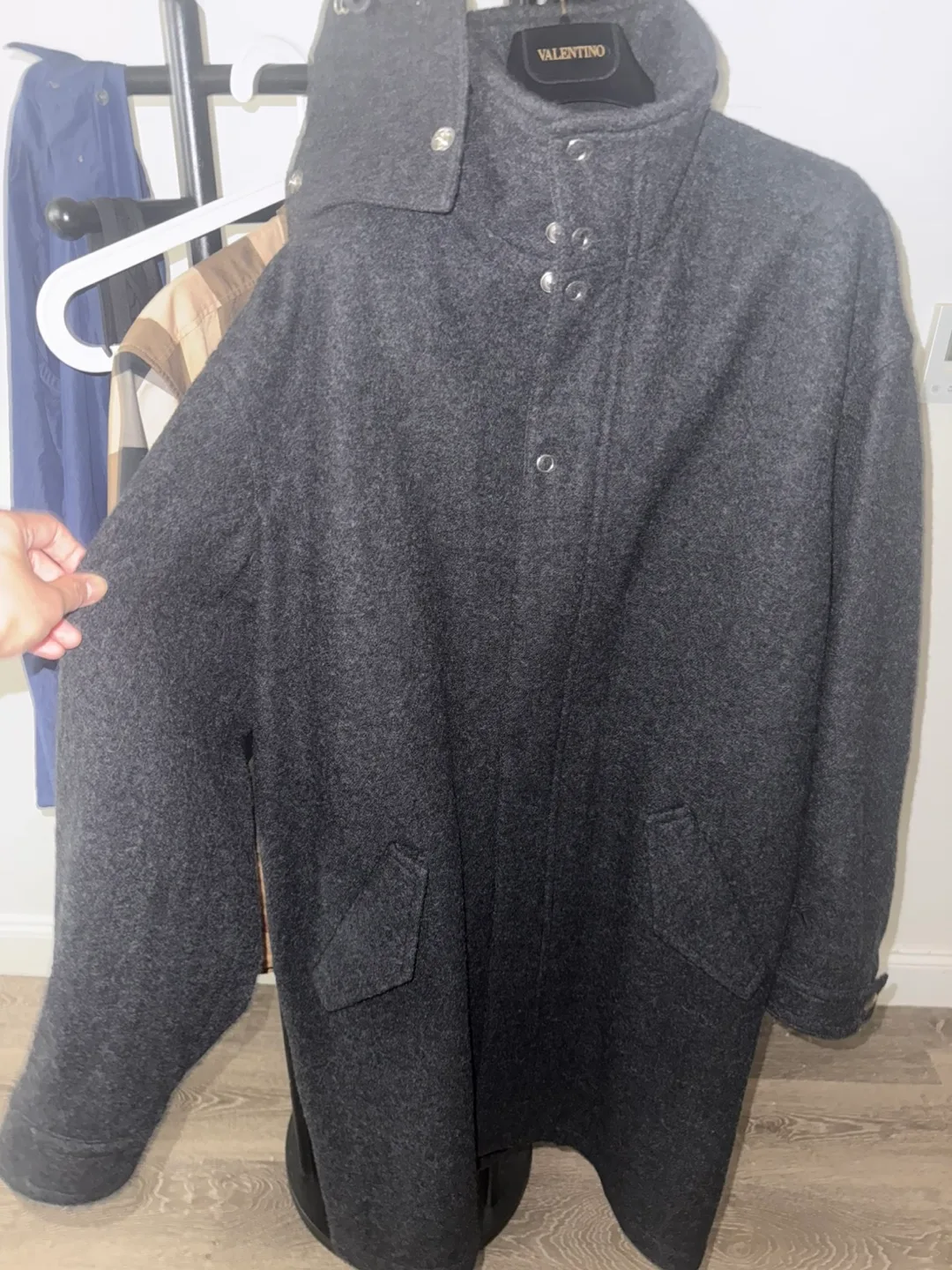 KENZO Dark Gray Wool Coat - Size M(oversized) image indicator(2)