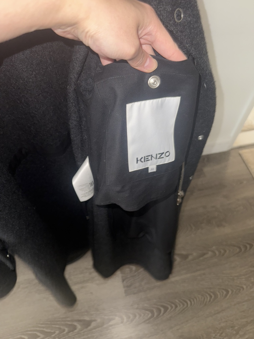 KENZO Dark Gray Wool Coat - Size M(oversized) - photo 5