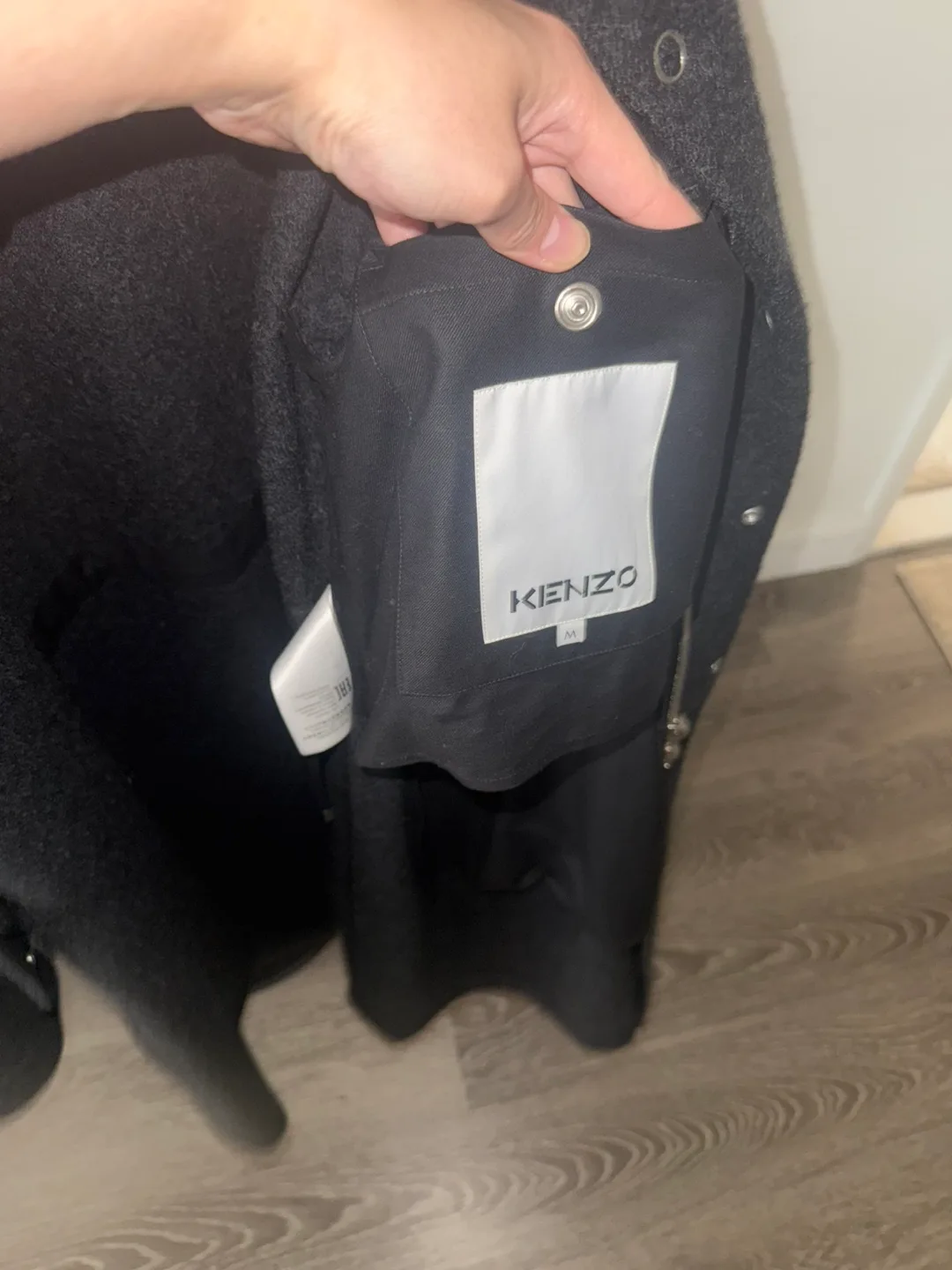 KENZO Dark Gray Wool Coat - Size M(oversized) image indicator(5)