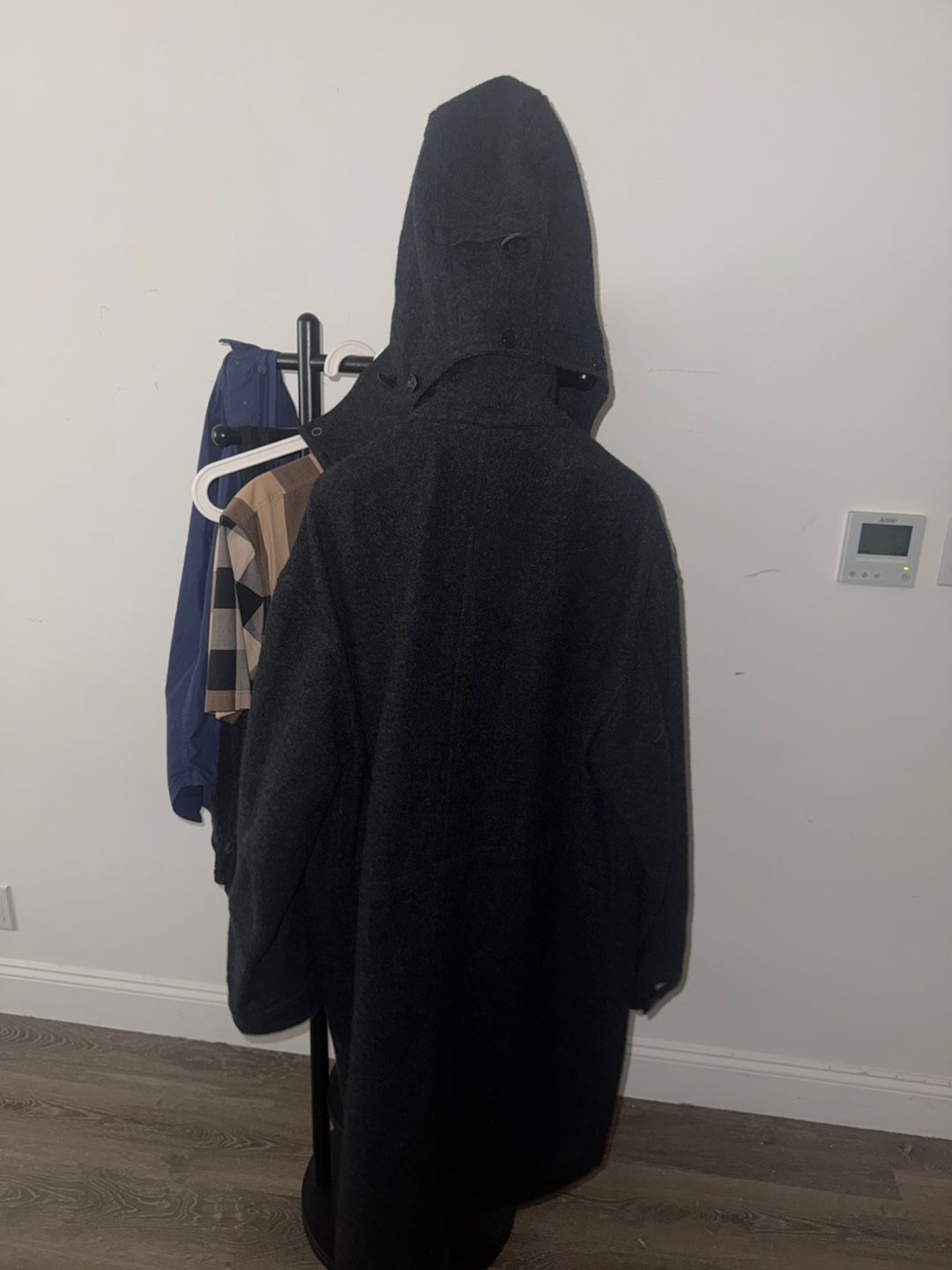 KENZO Dark Gray Wool Coat - Size M(oversized) - photo 4