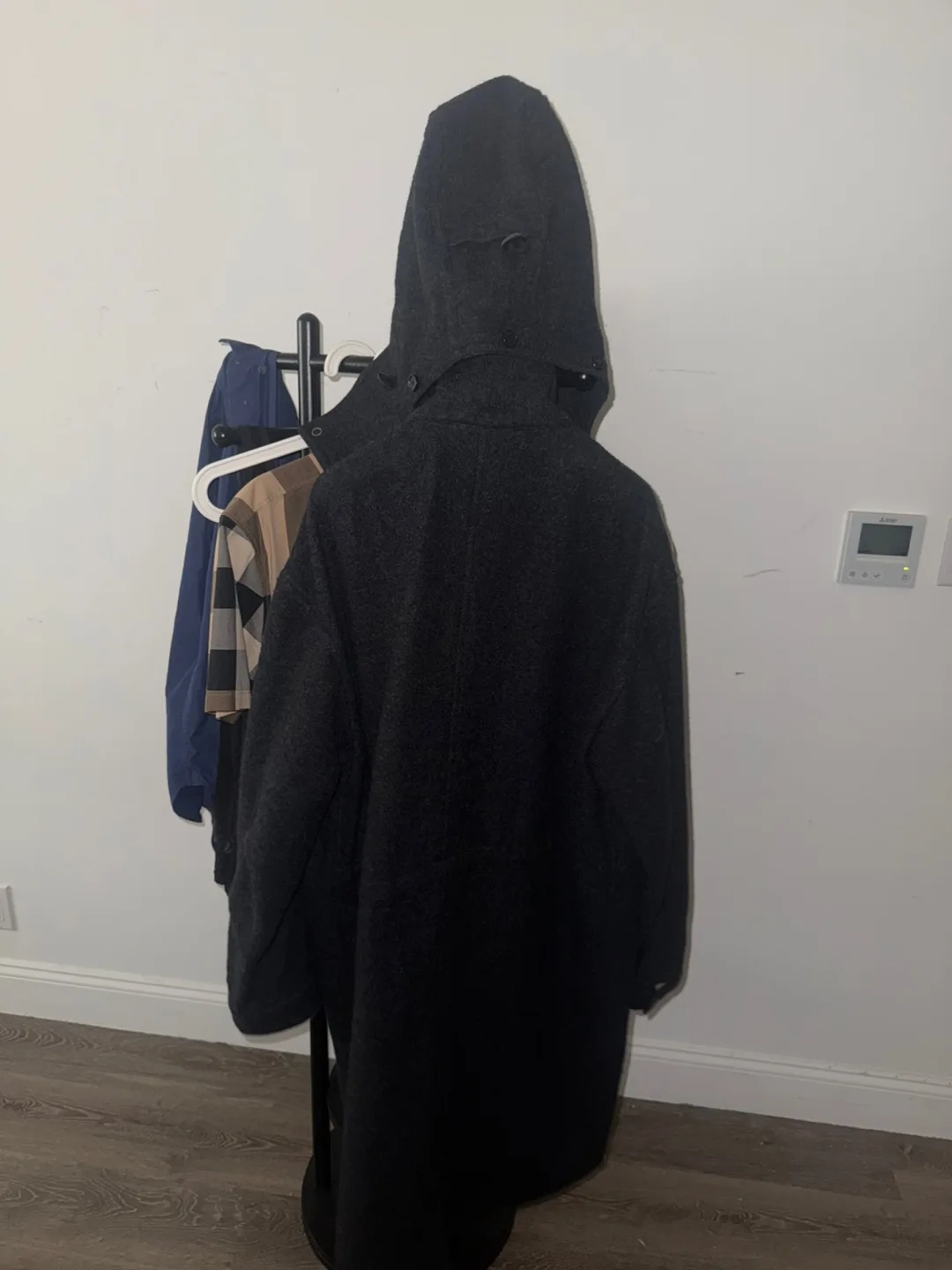 KENZO Dark Gray Wool Coat - Size M(oversized) image indicator(4)