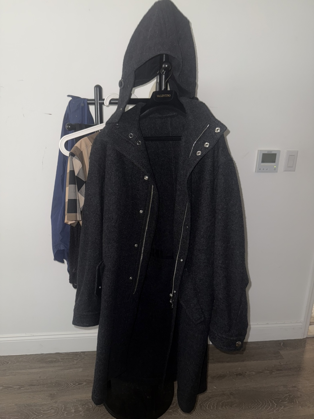 KENZO Dark Gray Wool Coat - Size M(oversized)