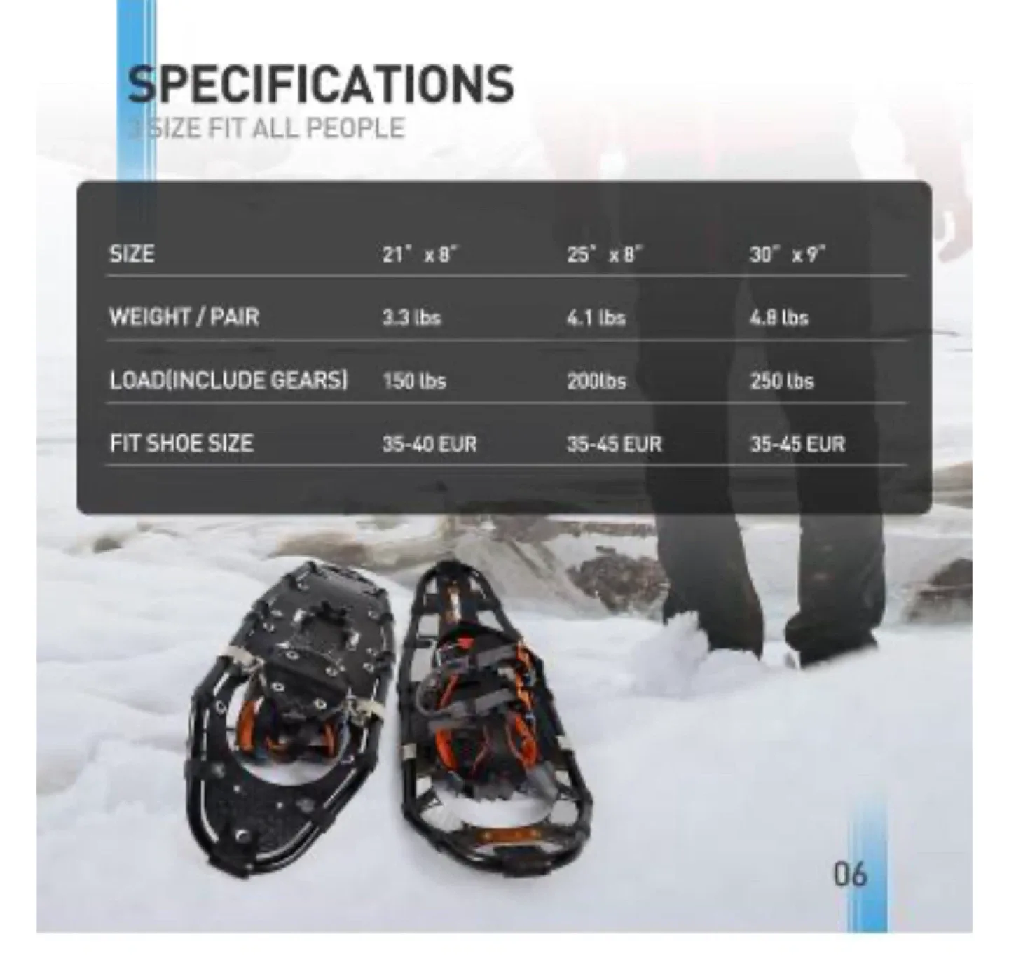 Go2gether Outdoor Gear Snowshoes with Poles image indicator(9)