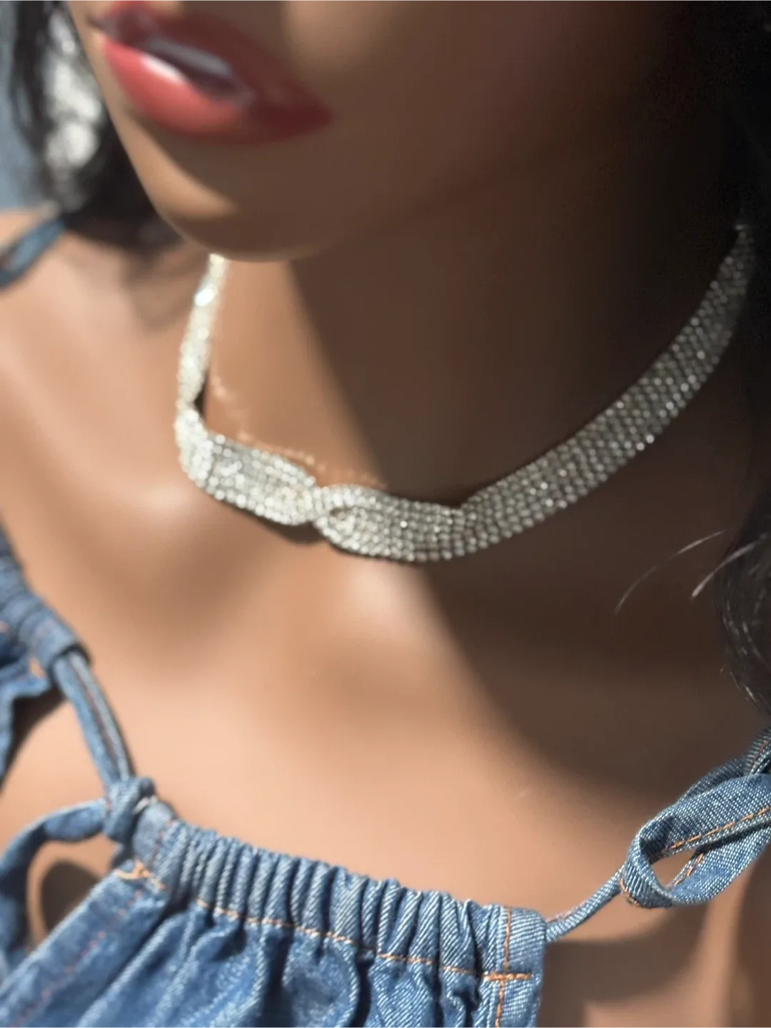 Rhinestone Choker Necklace thumbnail