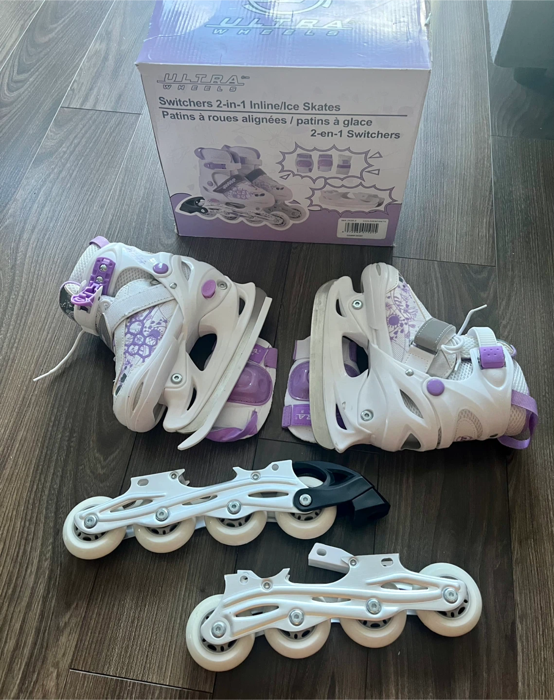 Ultra Wheels 2-in-1 Inline/Ice Skates - Size 1-4