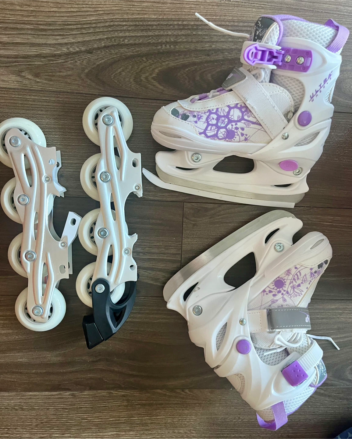 Ultra Wheels 2-in-1 Inline/Ice Skates - Size 1-4 - photo 2
