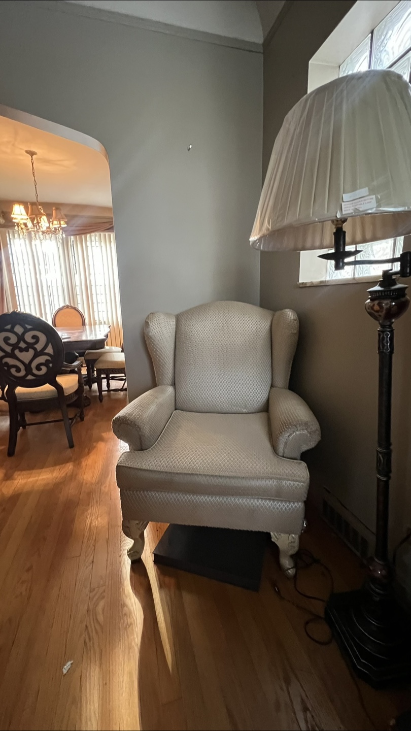 Upholstered Wingback Armchair