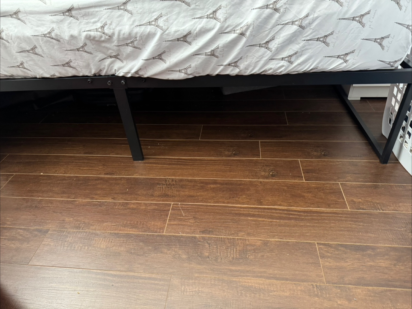Twin metal bed frame + mattress