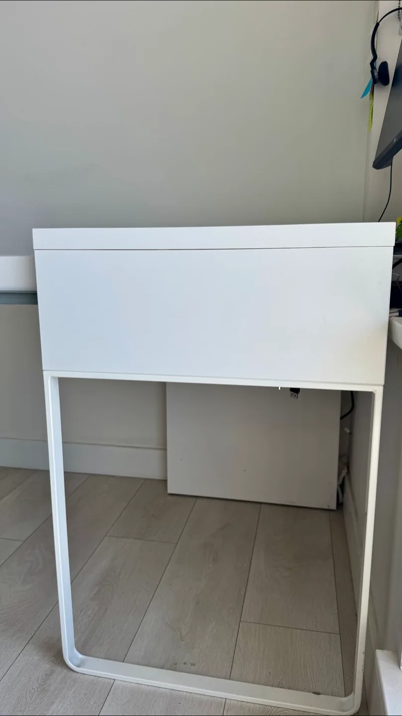 IKEA Nordmela White Desk with Drawer