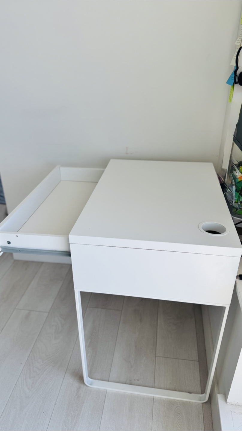IKEA Nordmela White Desk with Drawer - photo 5