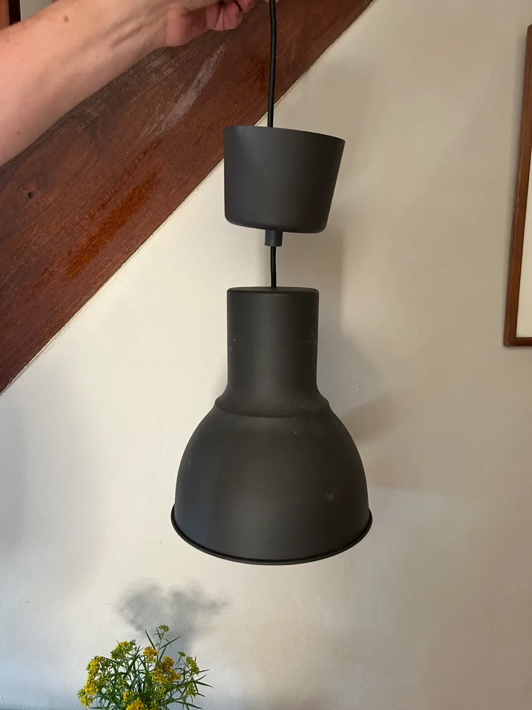 $5 Ikea HEKTAR (9") 22cm pendant lamp, matt gray thumbnail