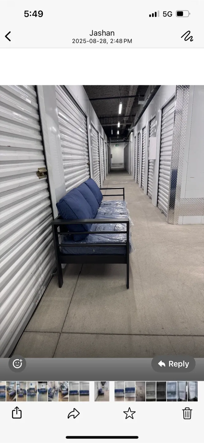 Brand New 5 Piece Outdoor Patio Set - Sofa, Chairs, Table - Blue image indicator(7)