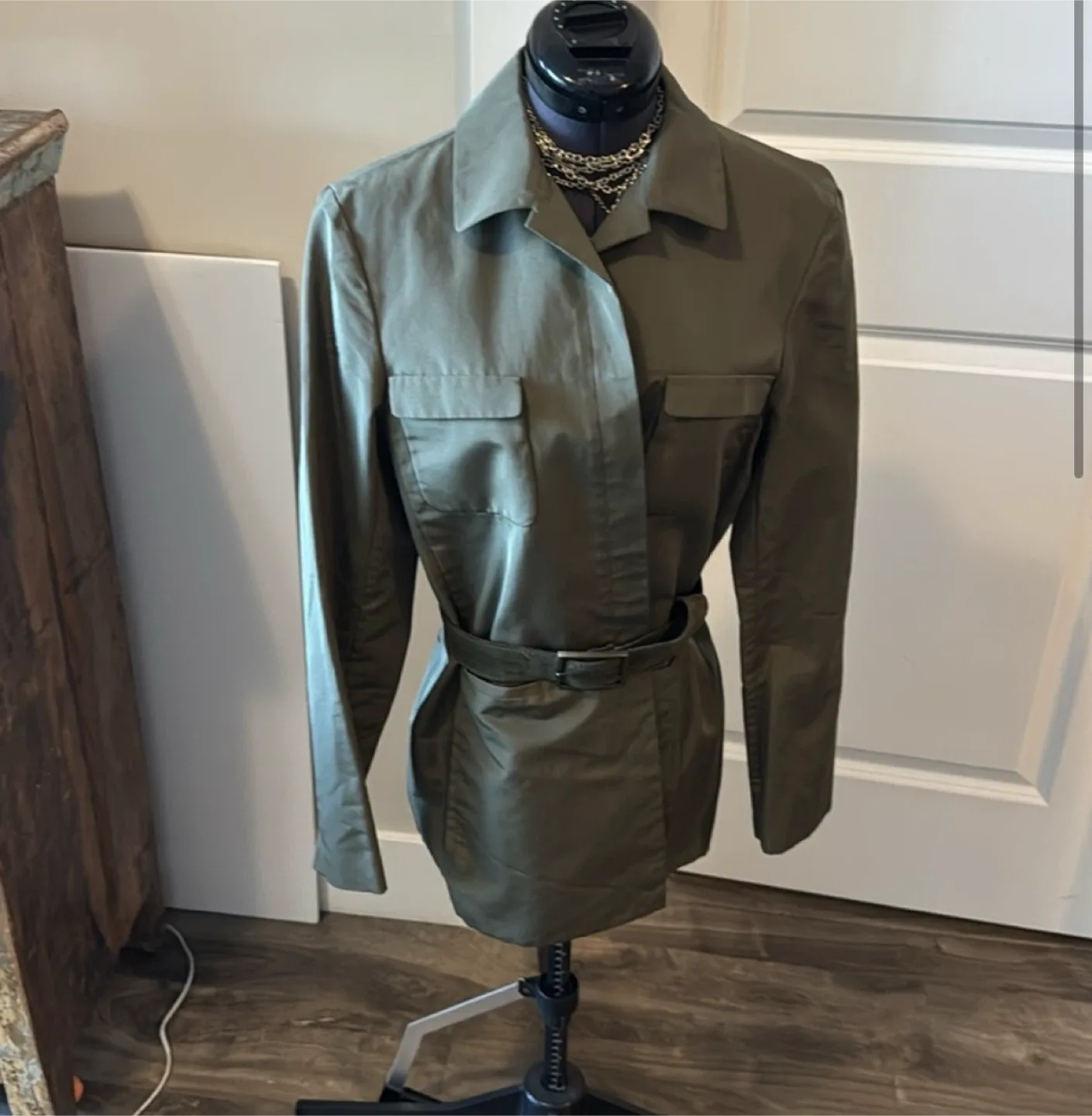 Tomaso stefanelli vintage cotton x silk military jacket image indicator(2)