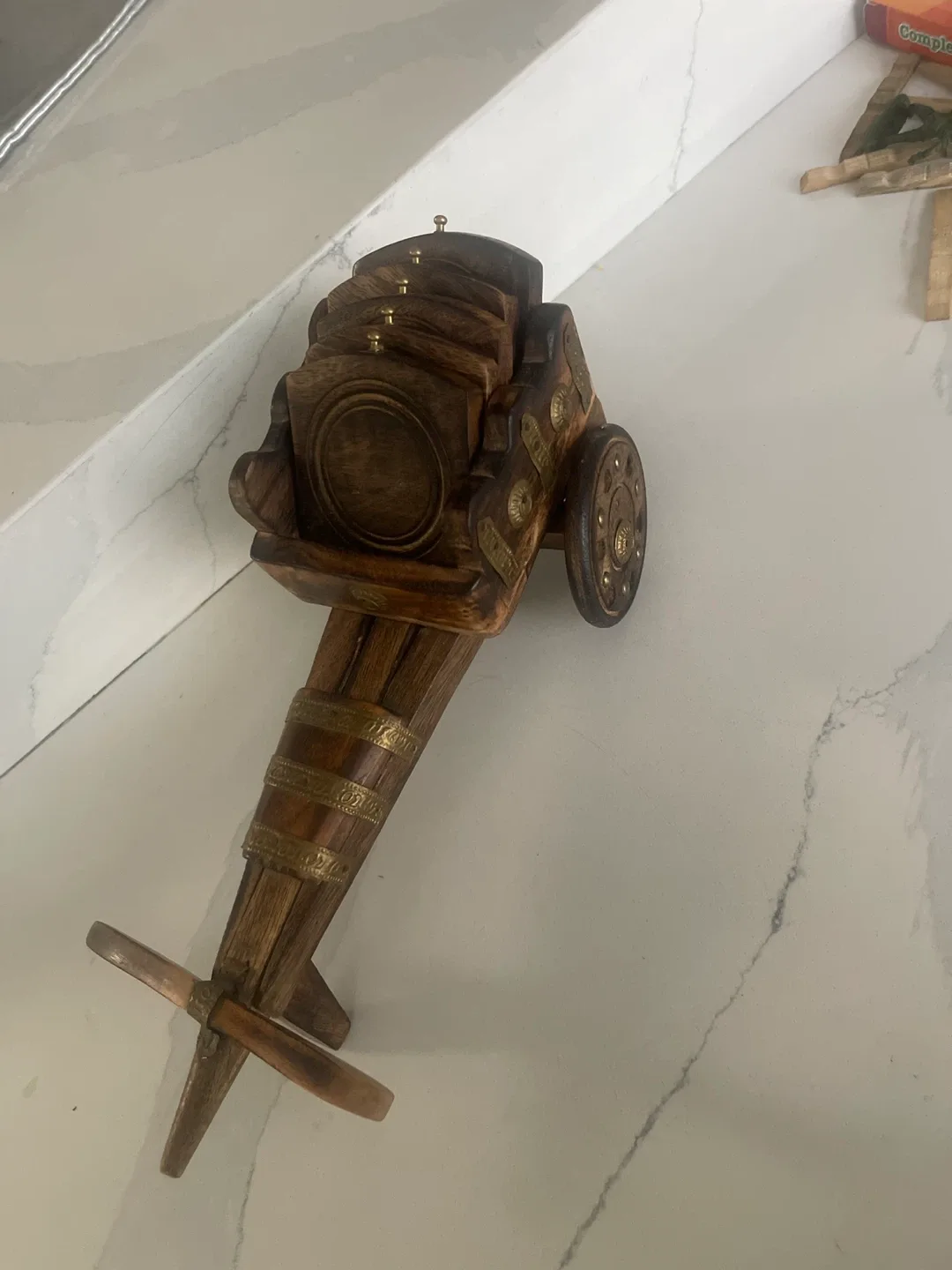 Wooden Coaster Set with Holder thumbnail