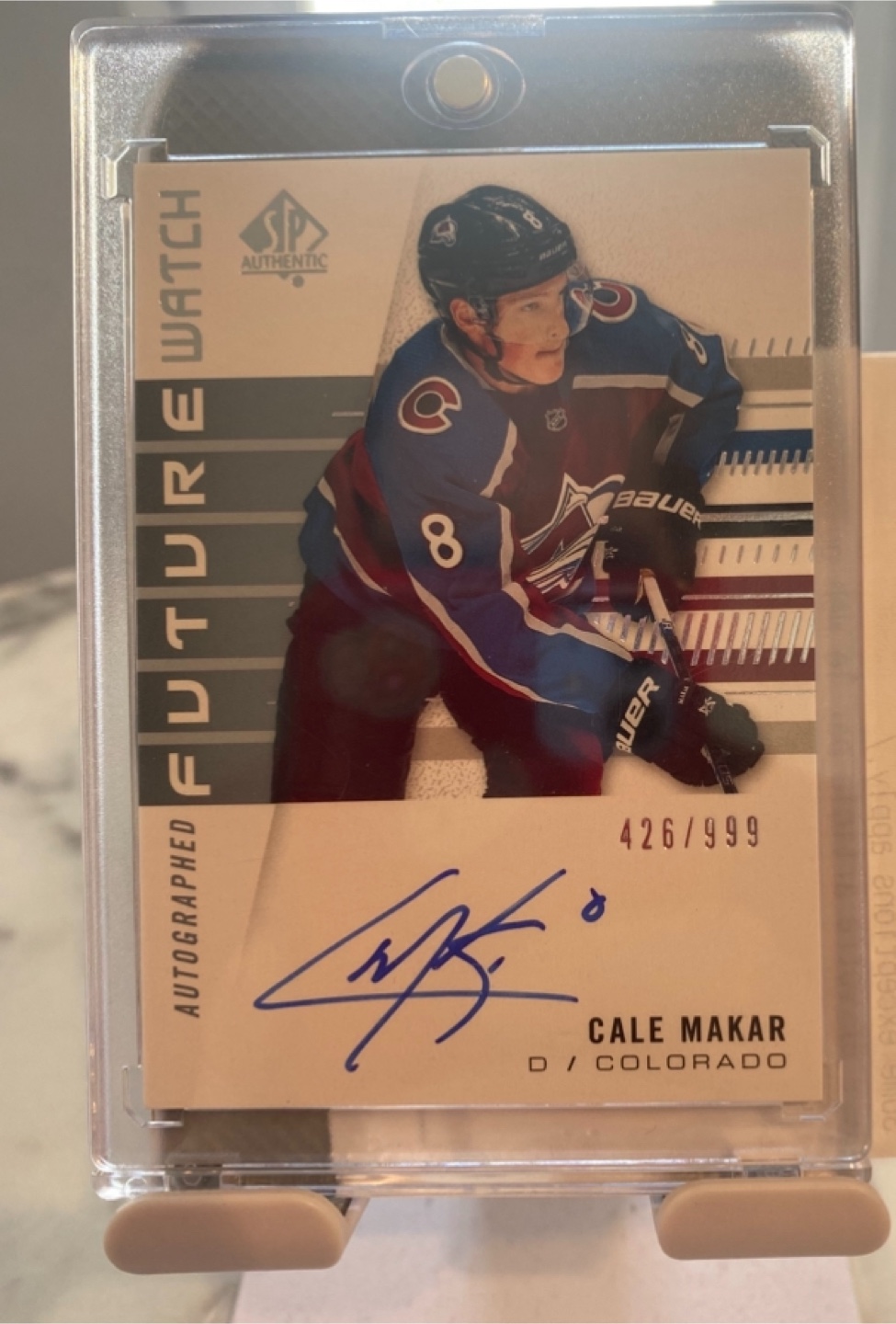 Cale Makar Future Watch Auto Card