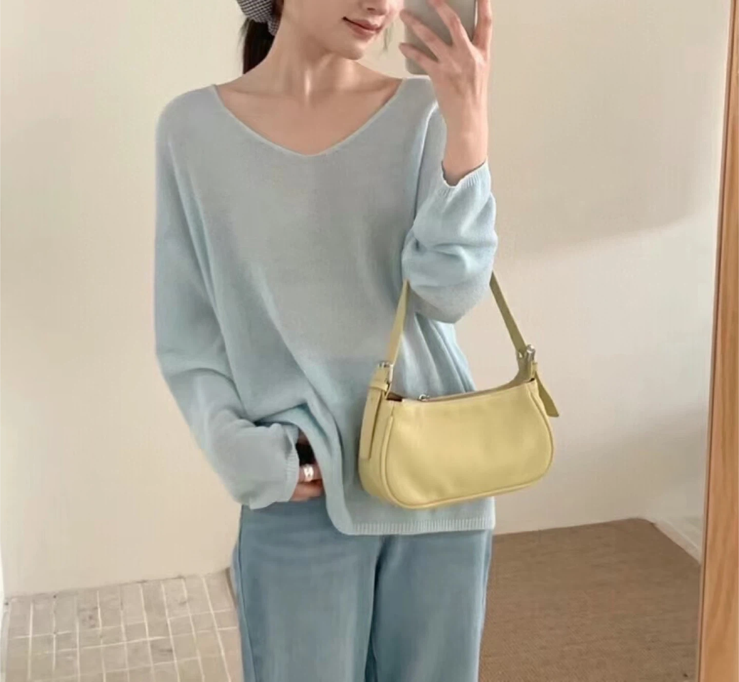 V-Neck Linen knit top - photo 2