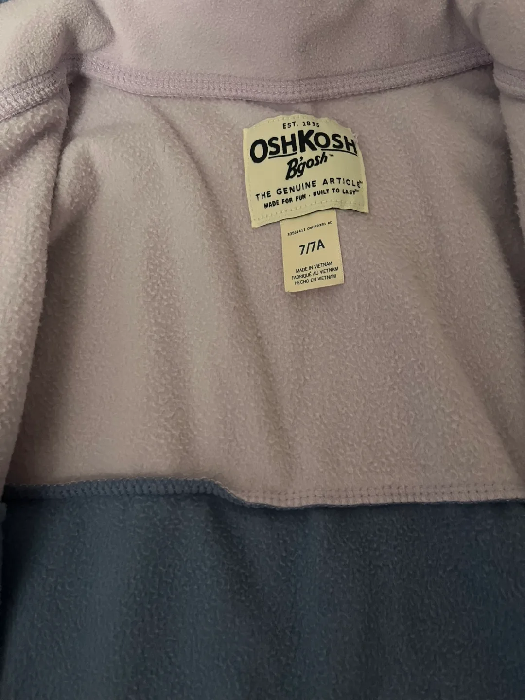 OshKosh B'gosh Fleece Jacket - Size 7/7A image indicator(4)