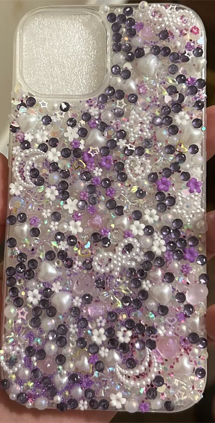Decorated Purple iPhone Case for iPhone 15 image indicator(3)
