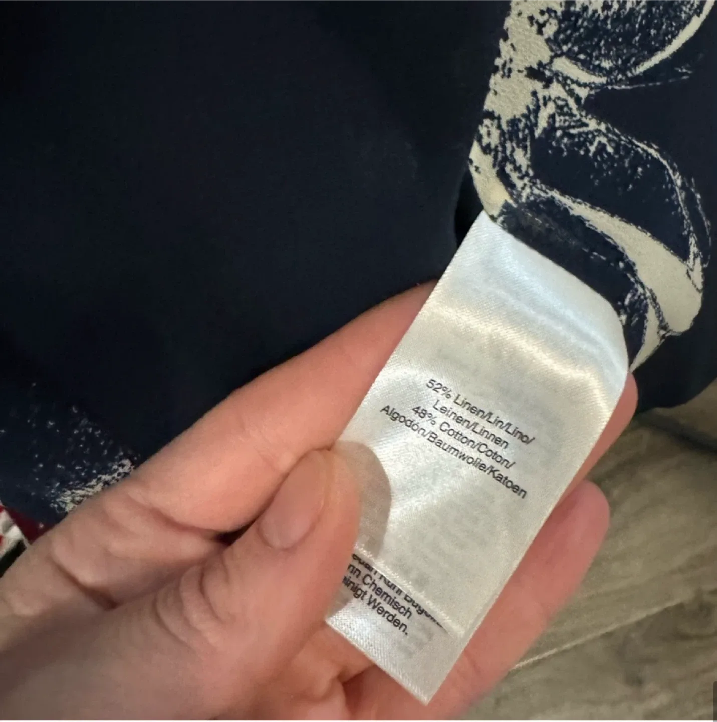 Donna karan black linen & cotton navy blue blazer image indicator(7)