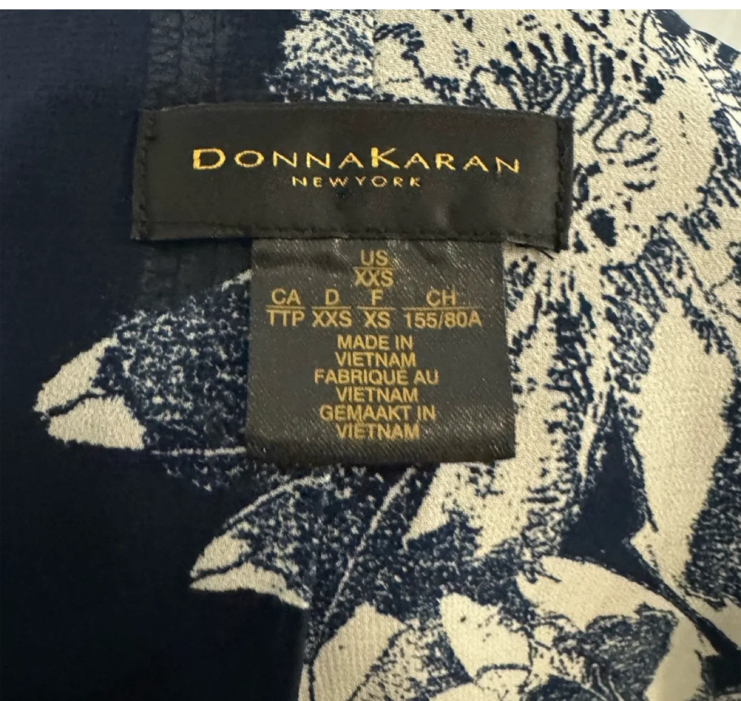 Donna karan black linen & cotton navy blue blazer image indicator(8)