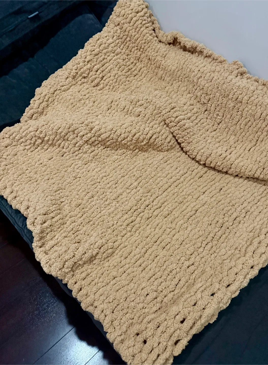 Cozy Beige Chunky Knit Blanket image indicator(5)