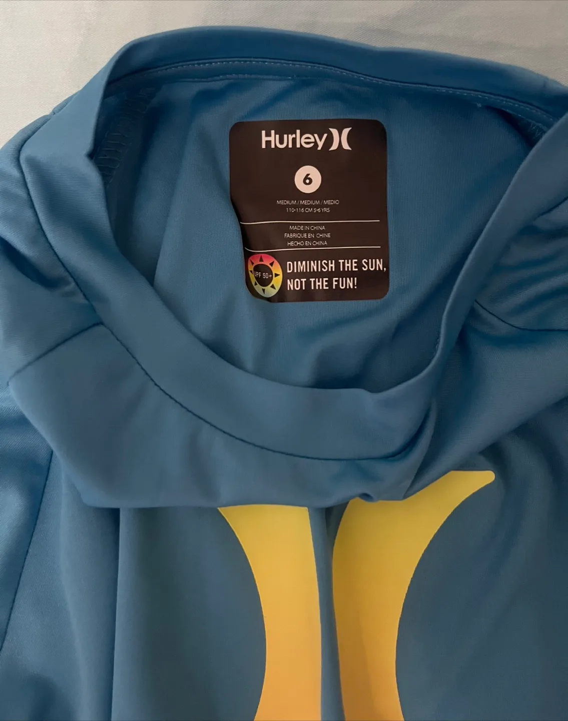 Hurley Kids' Blue Rash Guard - Size 6 image indicator(3)