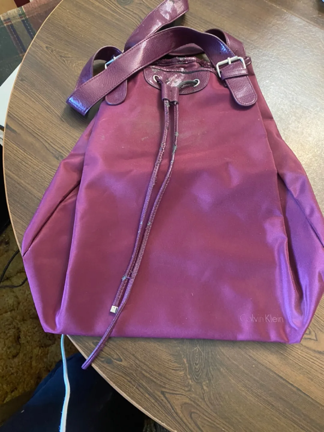 Calvin Klein Purple Drawstring Bag thumbnail