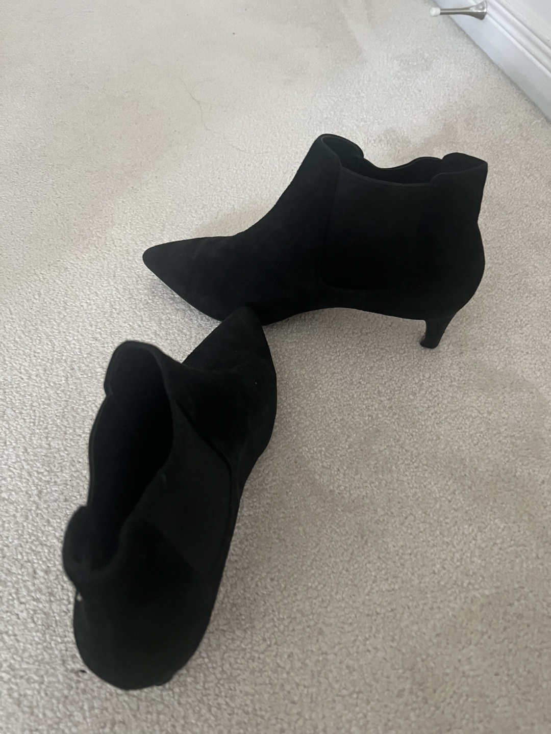 Black Suede Ankle Boots - photo 4