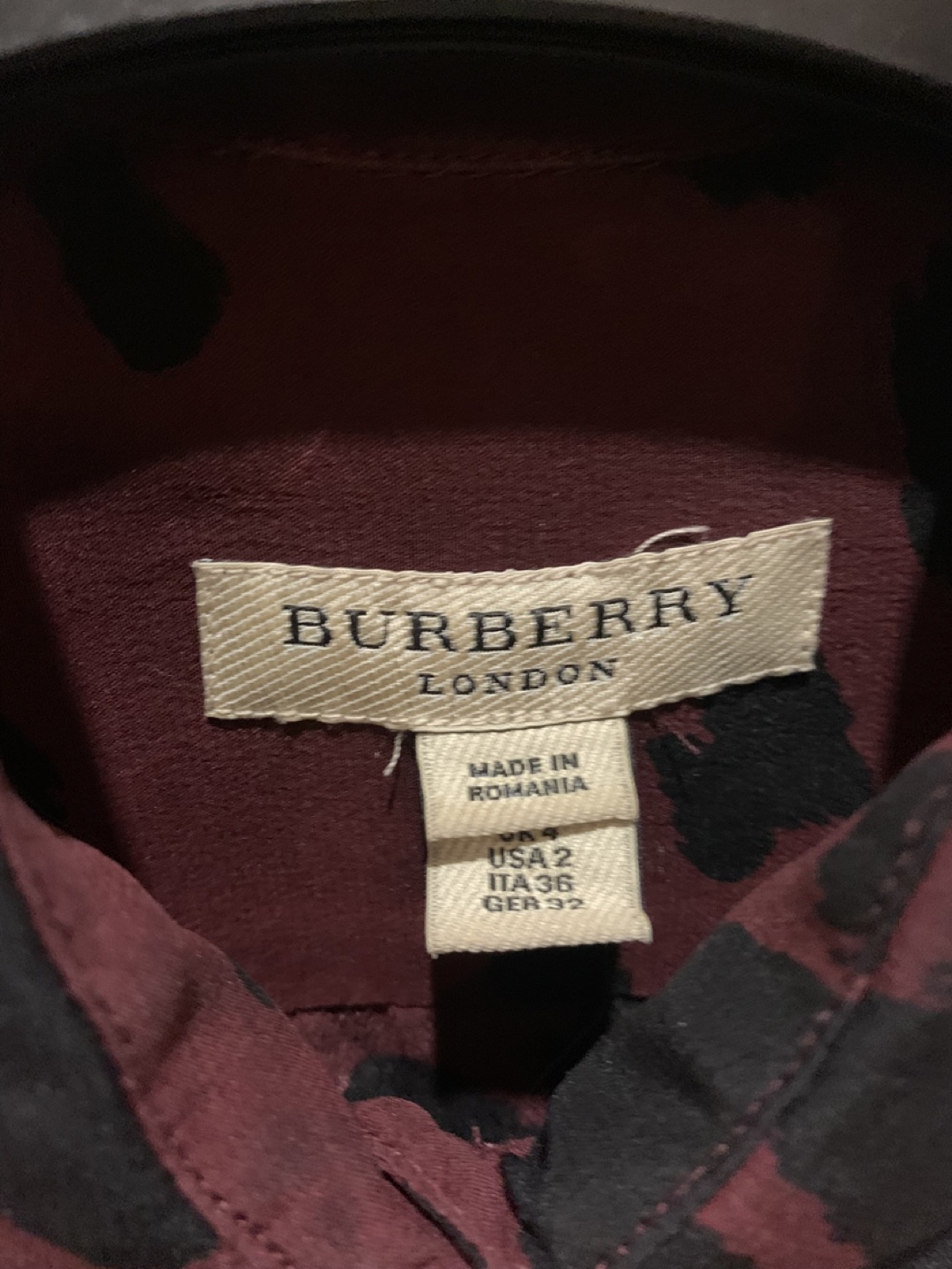 Burberry London Leopard Print Blouse Size 2 - photo 2