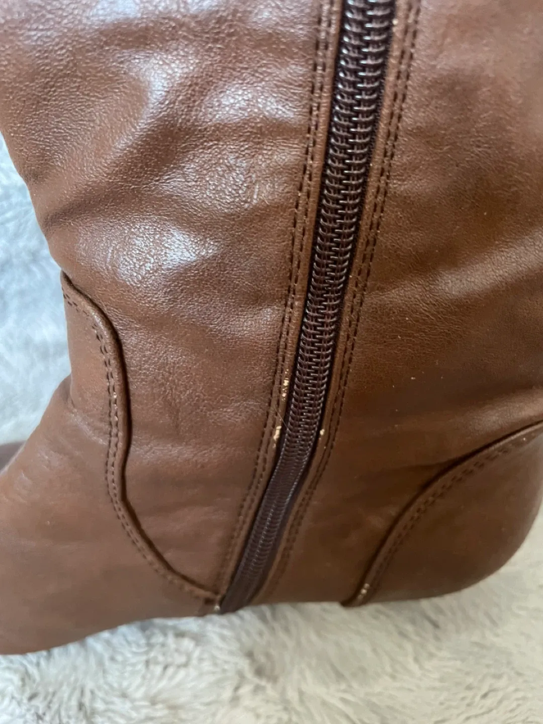 Brown Knee High Wedge Boots image indicator(2)