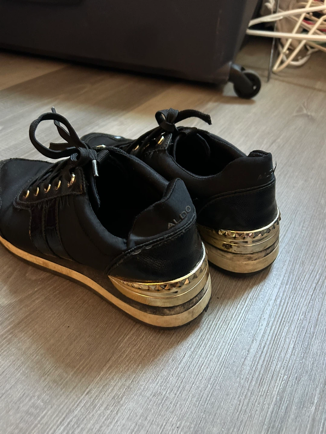 Black and Gold ALDO Sneakers - photo 2