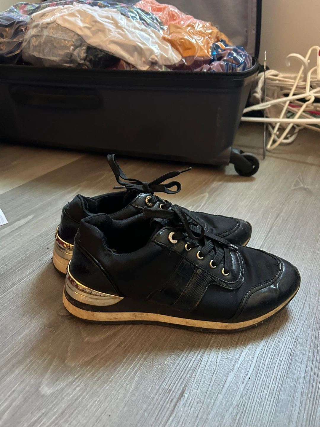 Black and Gold ALDO Sneakers