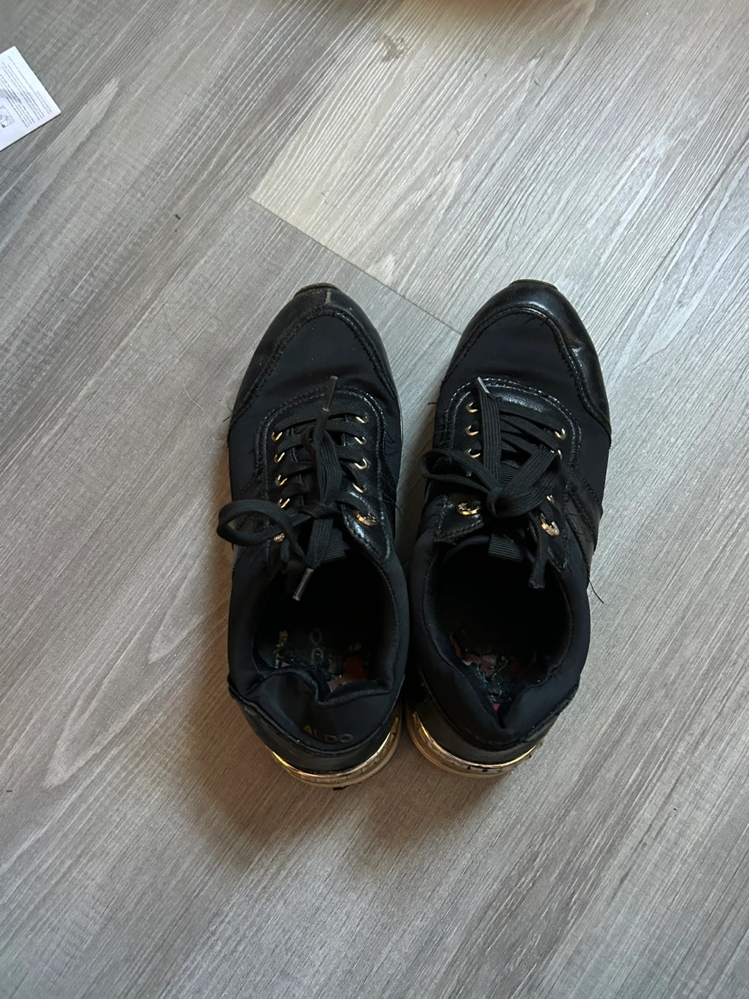 Black and Gold ALDO Sneakers - photo 3