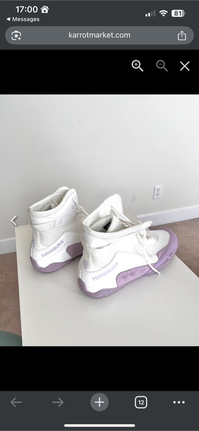 Hayabusa White/Lilac Boxing Shoes (Size US 10) - photo 2