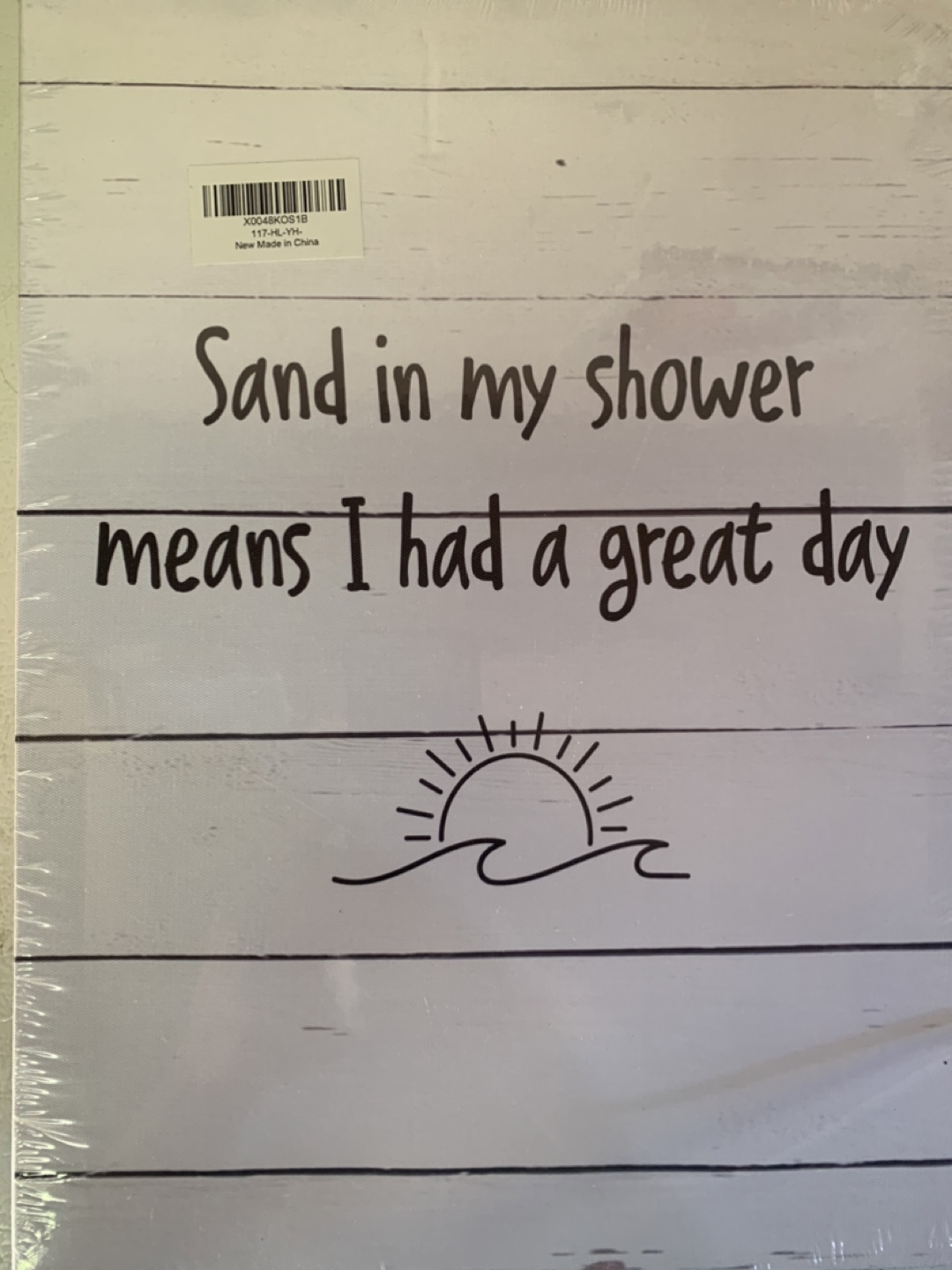 New 'Sand in my Shower' Wall Decor