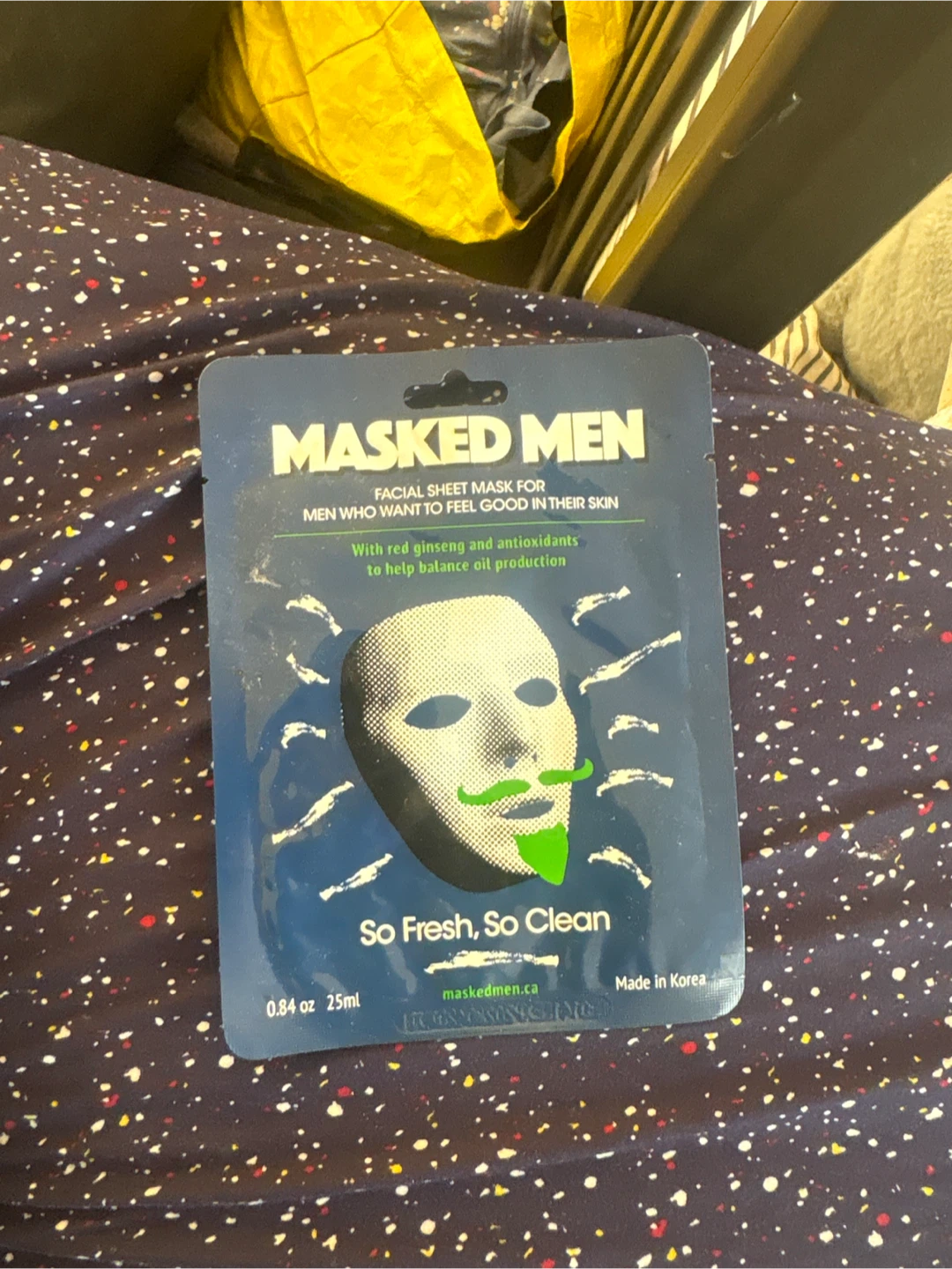 Masked Men Facial Sheet Mask - So Fresh, So Clean