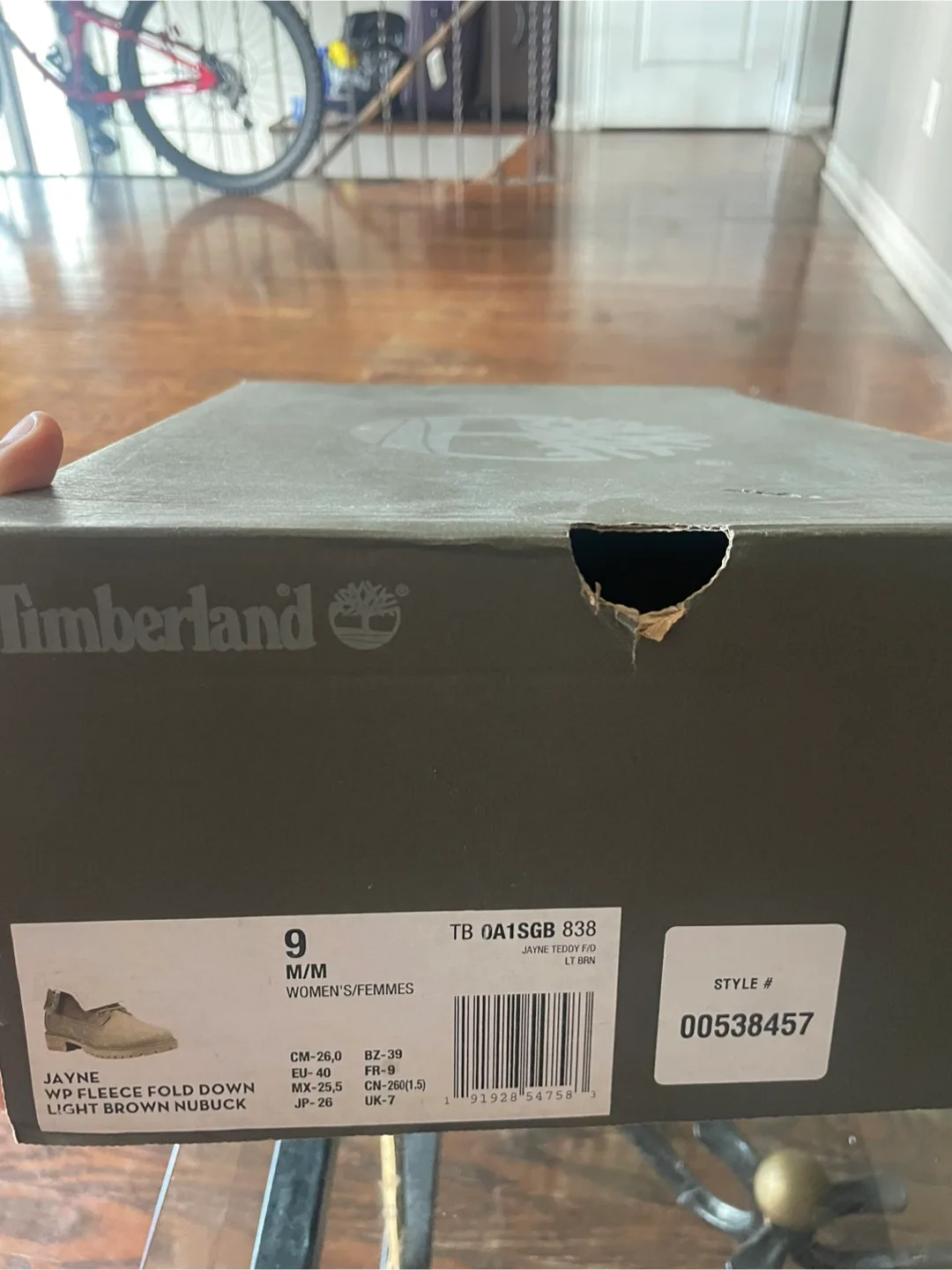 Timberland Jayne WP Fleece Fold Down Boots - Size 9 thumbnail