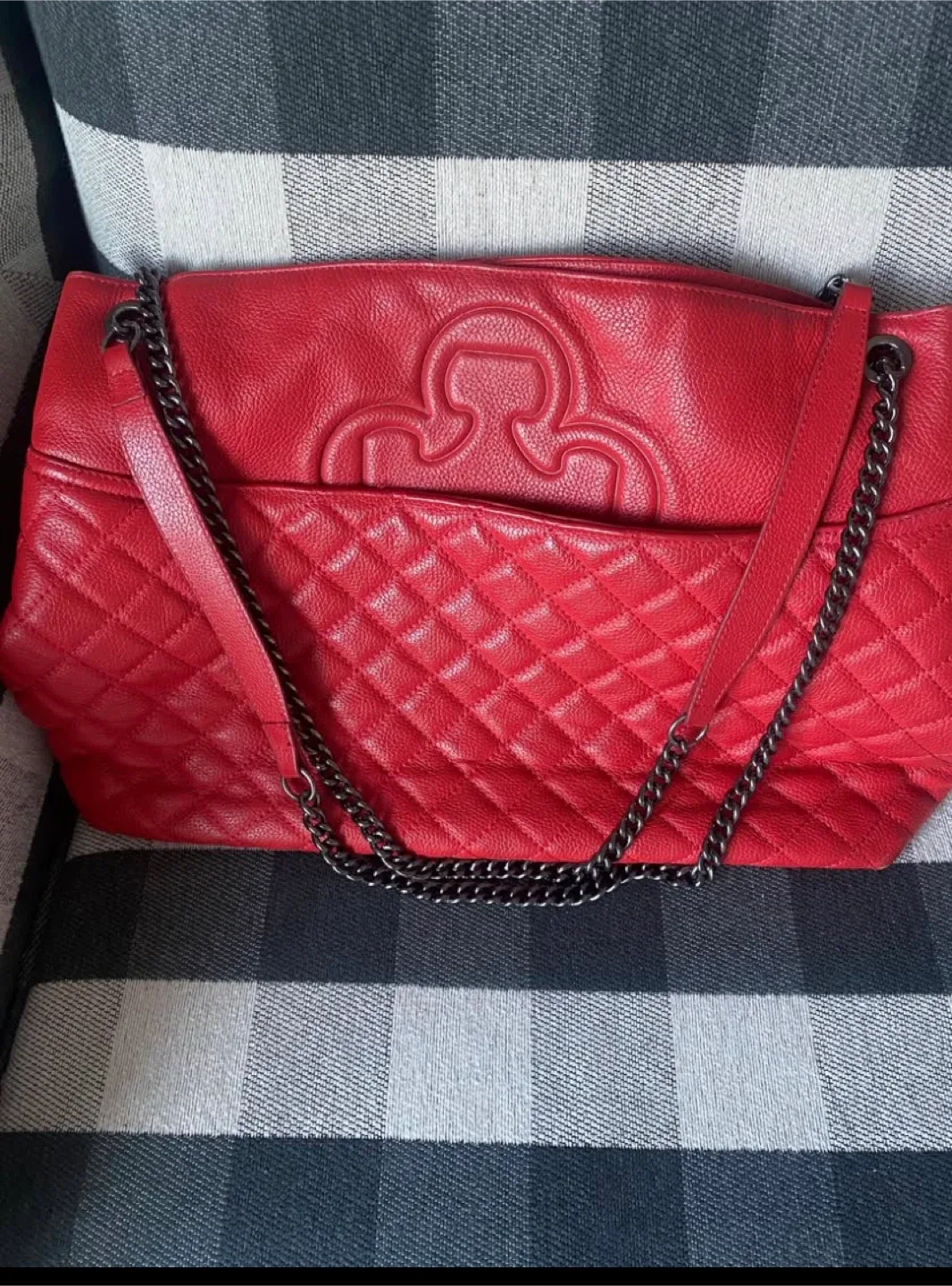 Tory Burch Red Leather Shoulder Bag thumbnail