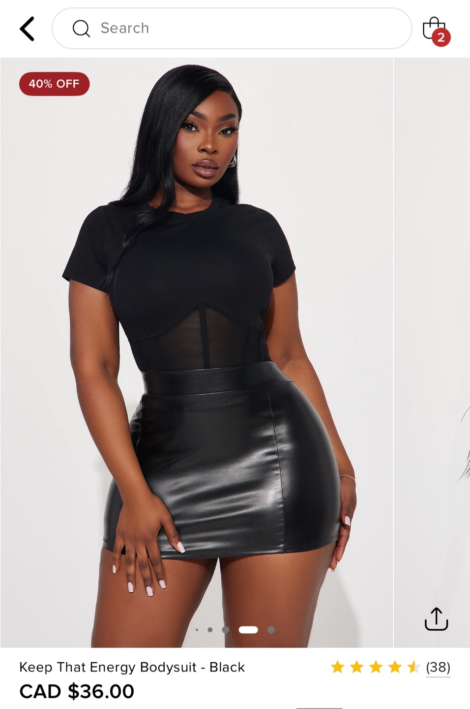 Fashion Nova Keep That Energy Bodysuit - Black - photo 4