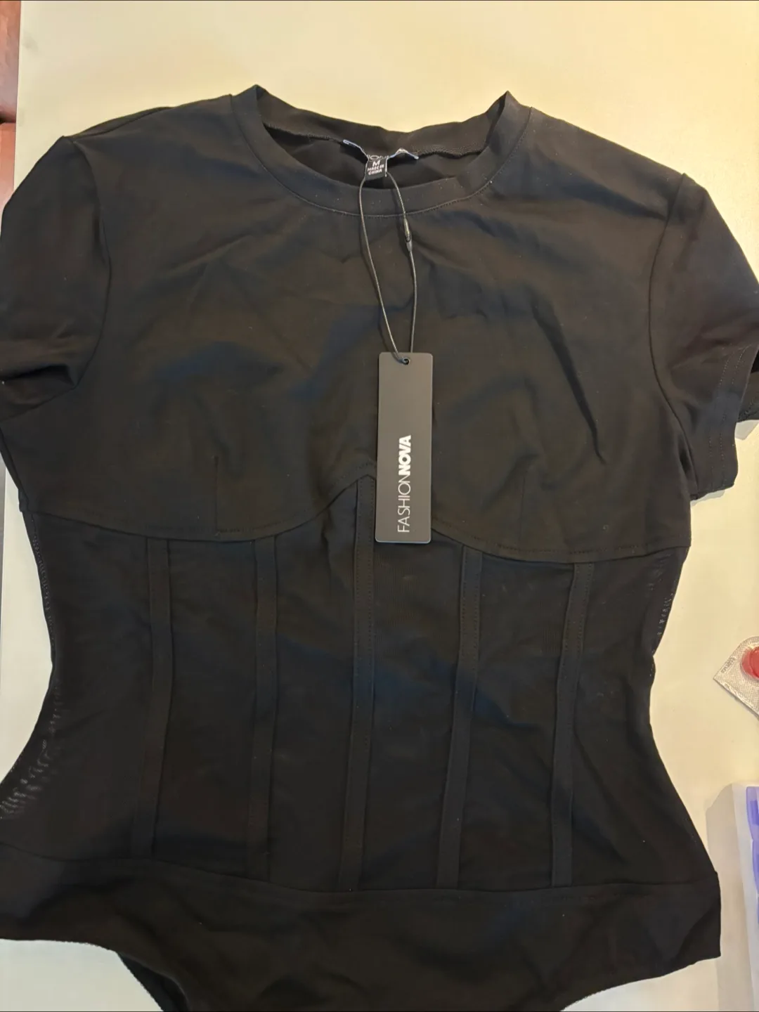 Fashion Nova Keep That Energy Bodysuit - Black image indicator(5)