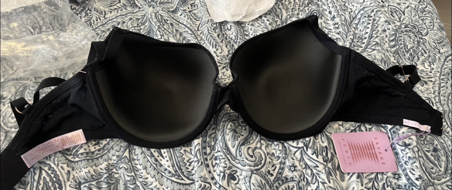 NWT Savage X Fenty Black Leopard-print Bra, 34DDD - photo 3