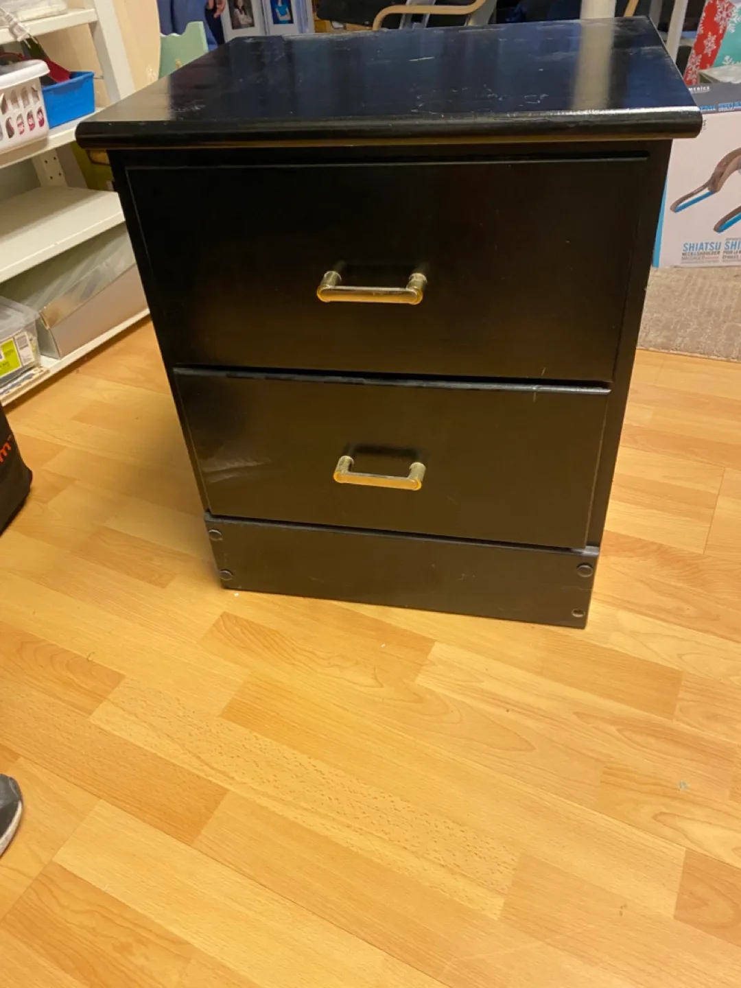 Black 2-Drawer Nightstand image indicator(2)