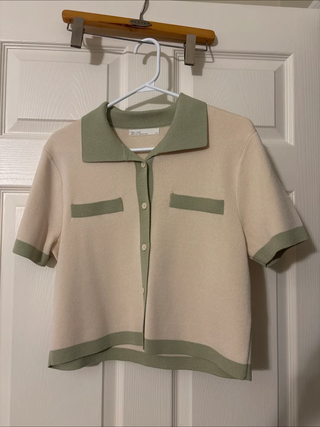 Oak + Fort Knit Polo Shirt - Size M