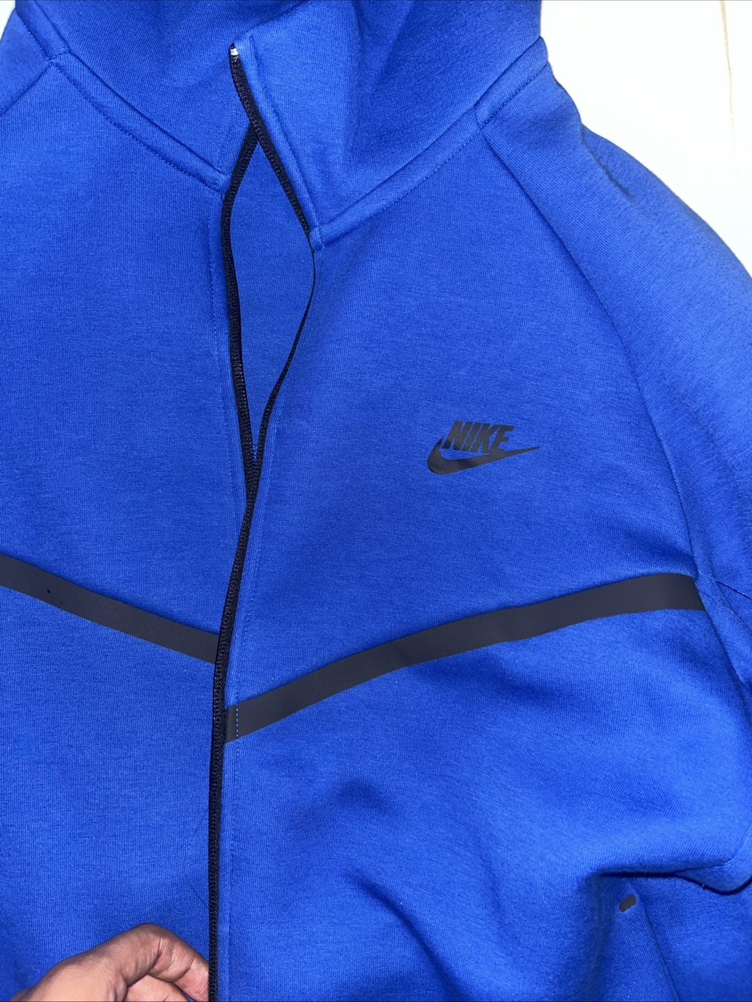 Nike Tech Fleece Full Zip Hoodie - Blue, Size M - photo 3