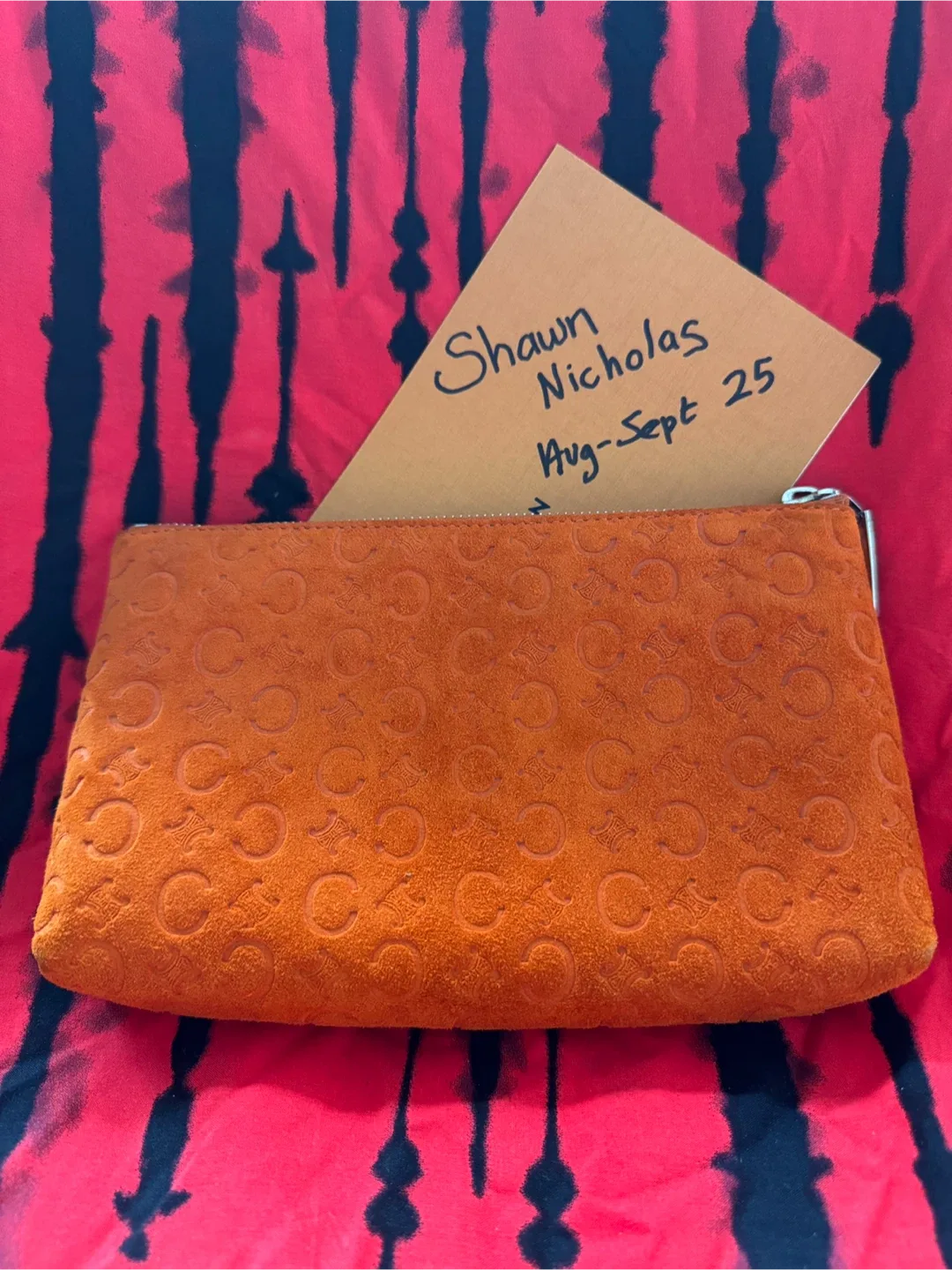 Celine  Macadam Accessories Cosmetic Pouch Purse Suede thumbnail