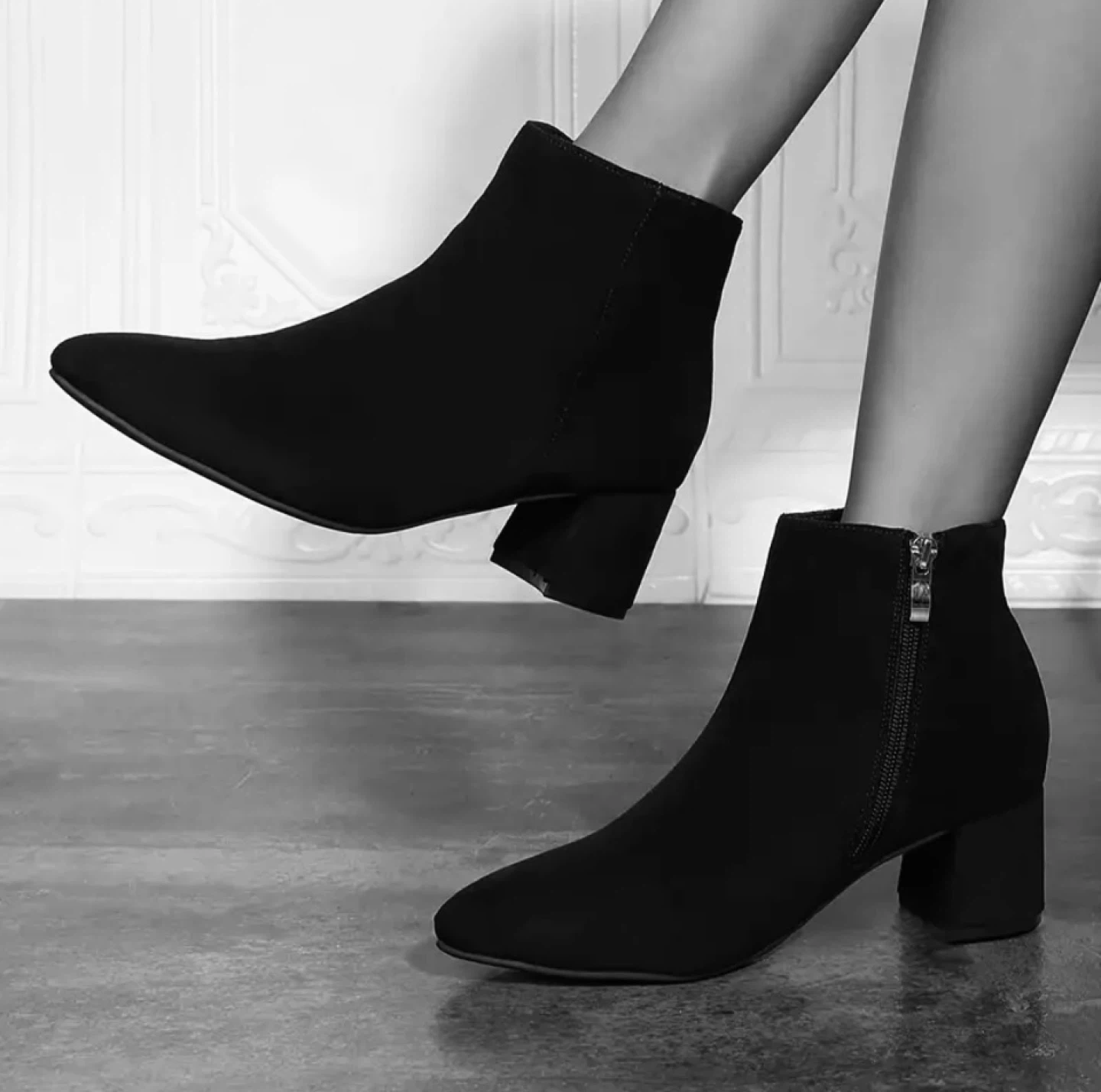 Black Ankle Boots - Size 6