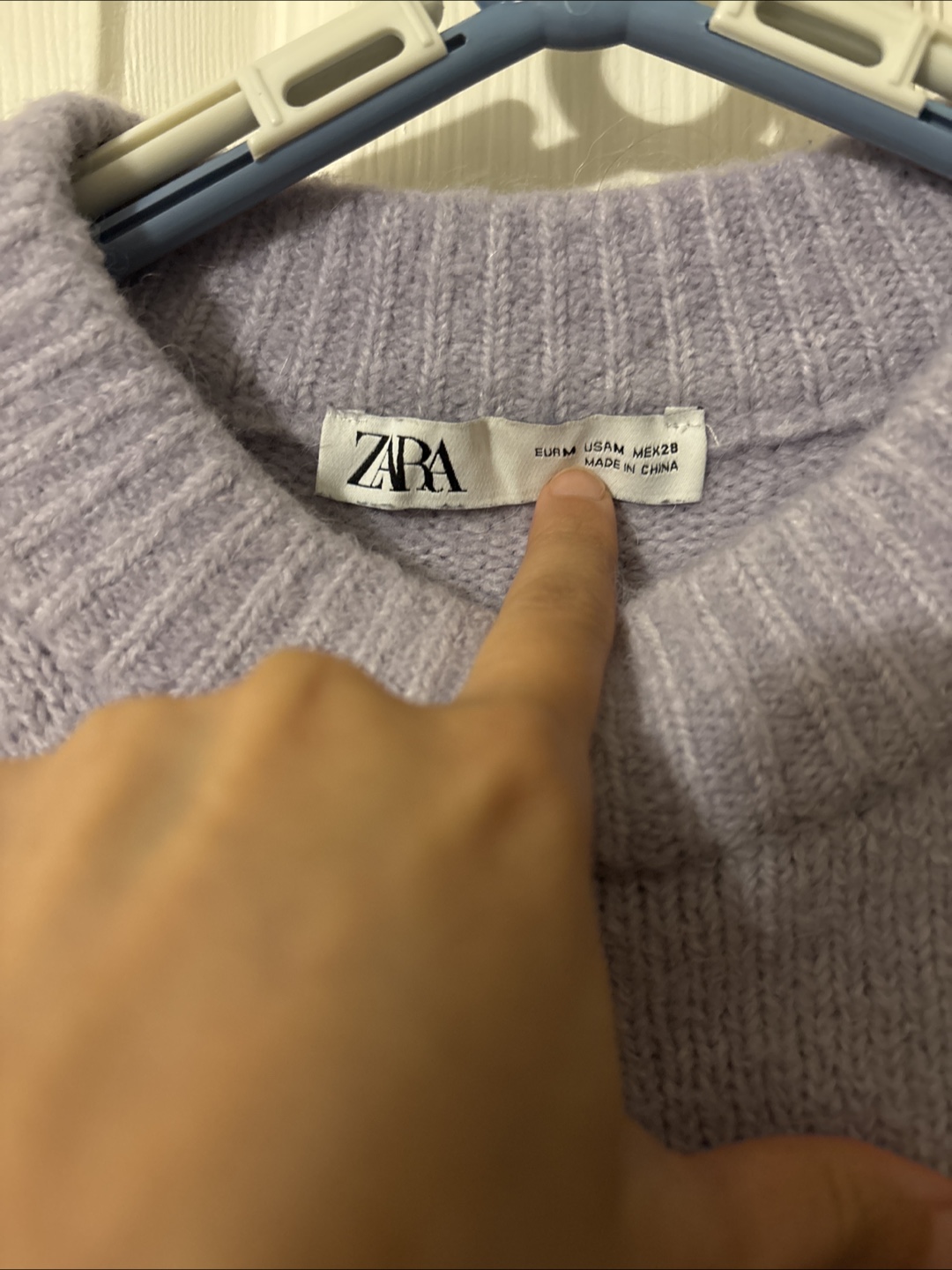 Zara Knit Sweater - Size M, Lavender - photo 2